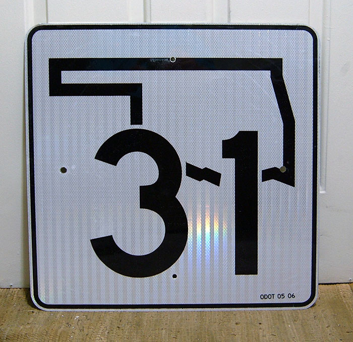 Oklahoma State Highway 31 sign.