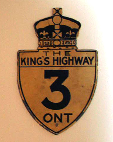 Ontario Provincial Highway 3 sign.
