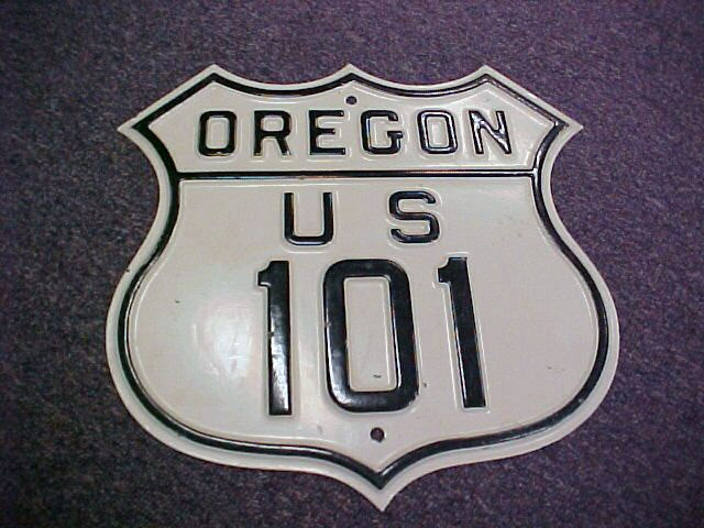 Oregon U.S. Highway 101 sign.