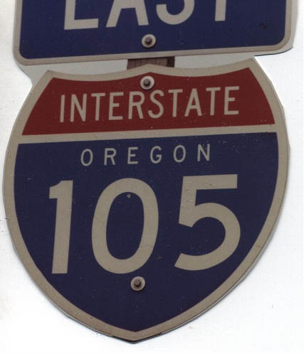 Oregon Interstate 105 sign.