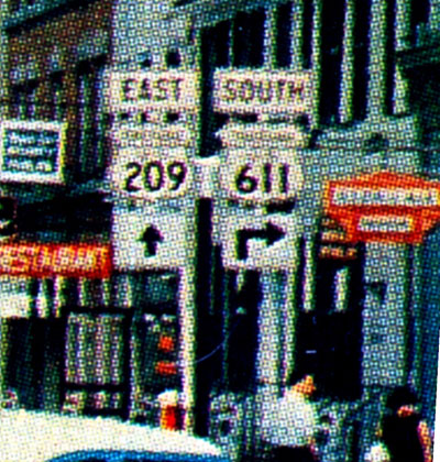 Pennsylvania - U.S. Highway 611 and U.S. Highway 209 sign.