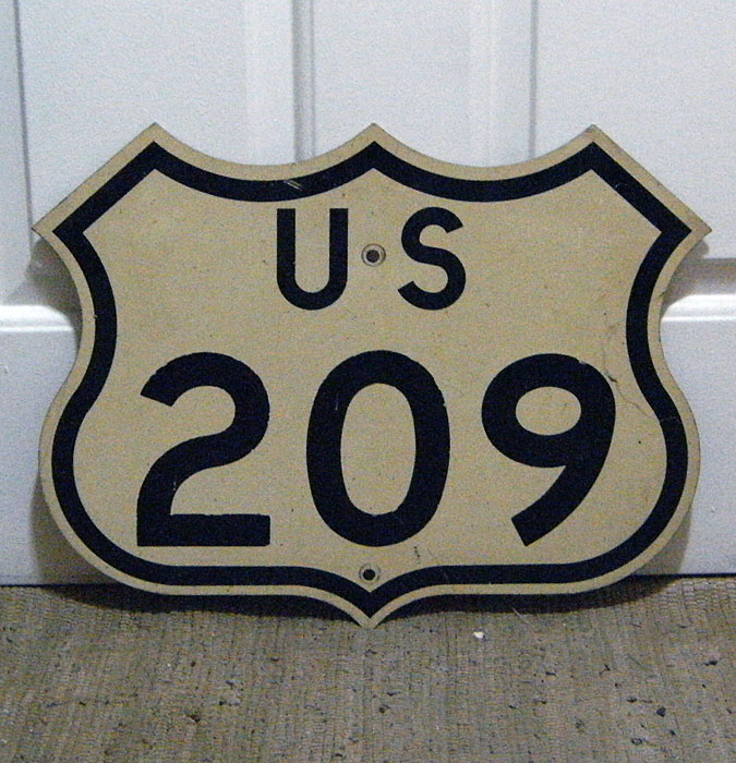 Pennsylvania U.S. Highway 209 sign.