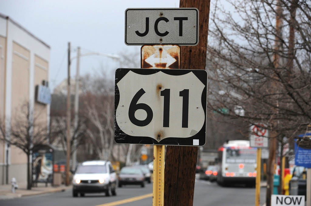 Pennsylvania U.S. Highway 611 sign.