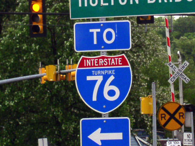 Pennsylvania Interstate 76 sign.