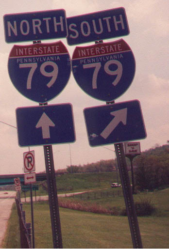 Pennsylvania Interstate 79 sign.
