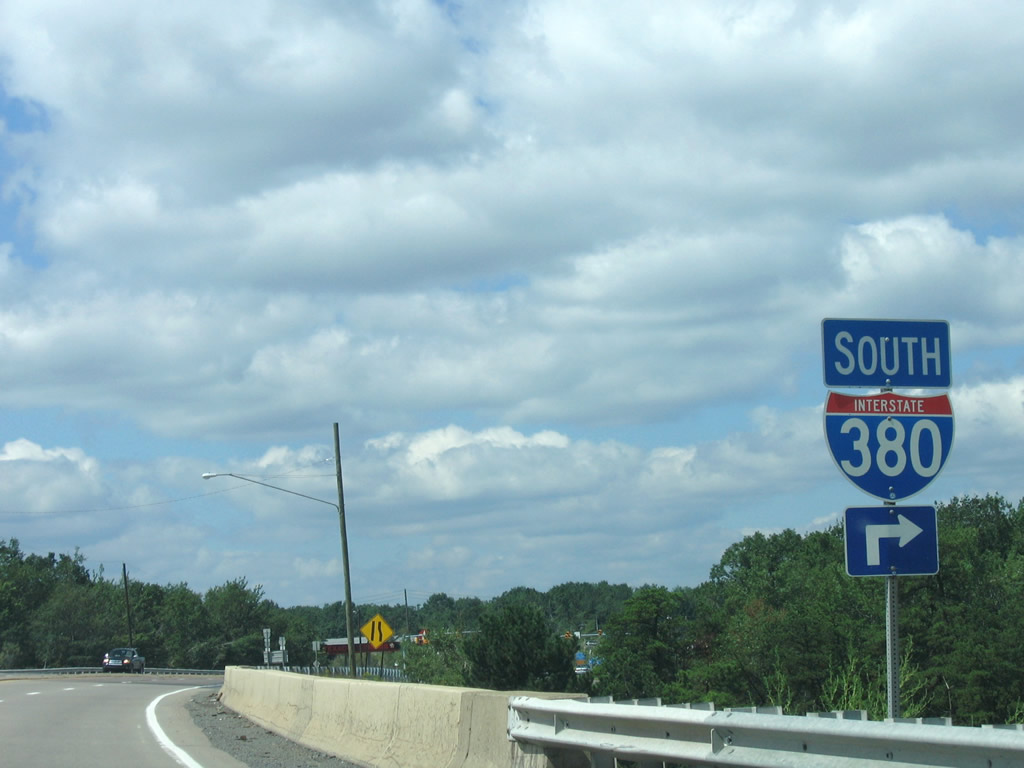 Pennsylvania Interstate 380 sign.