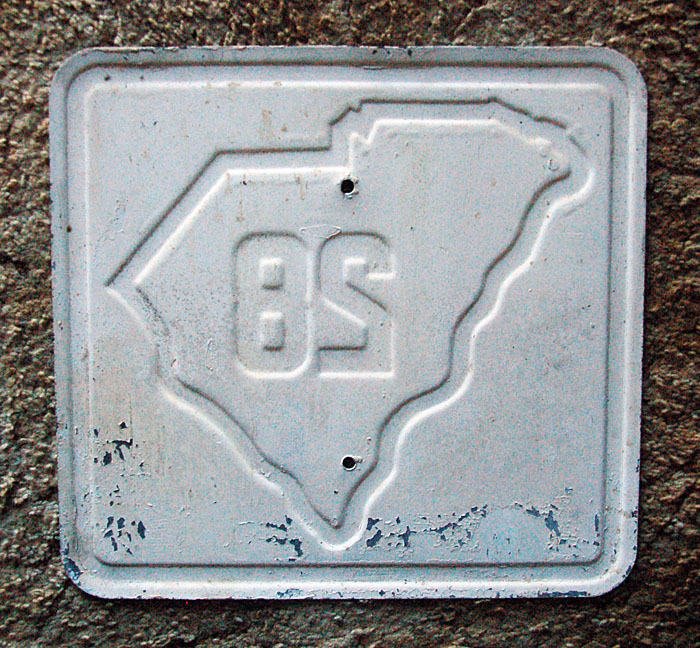 South Carolina State Highway 28 sign.