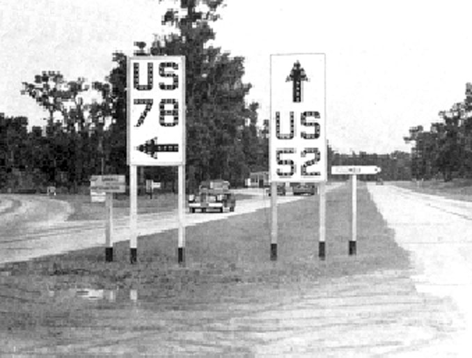 South Carolina - U. S. highway 78 and U. S. highway 52 sign.
