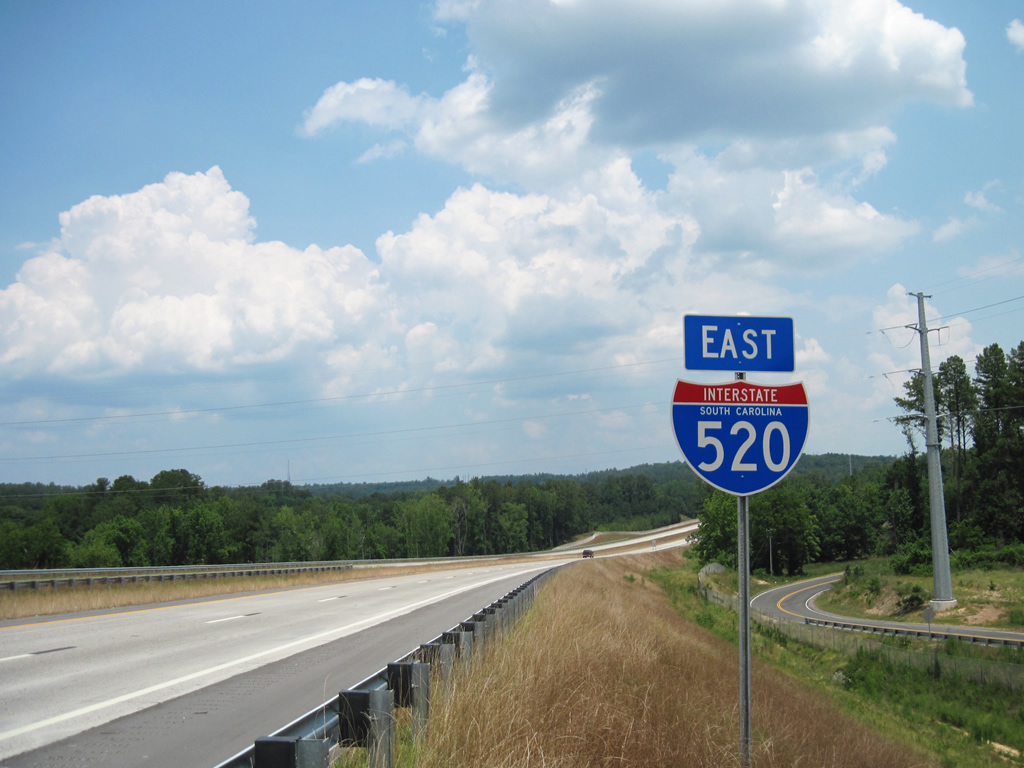 South Carolina Interstate 520 sign.
