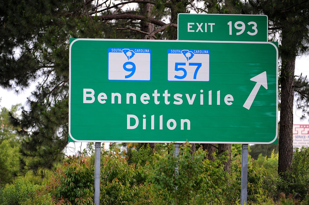 South Carolina - State Highway 57 and State Highway 9 sign.