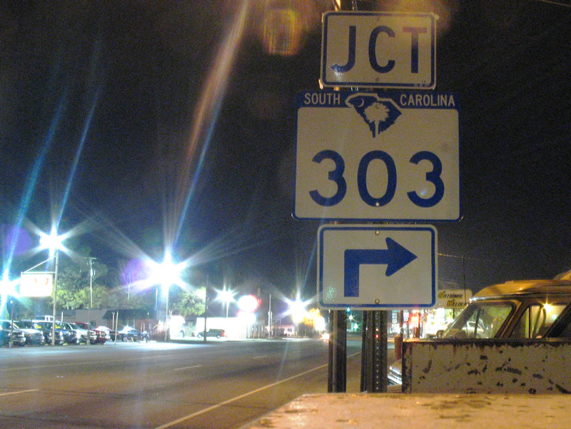 South Carolina State Highway 303 sign.