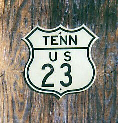 Tennessee U.S. Highway 23 sign.
