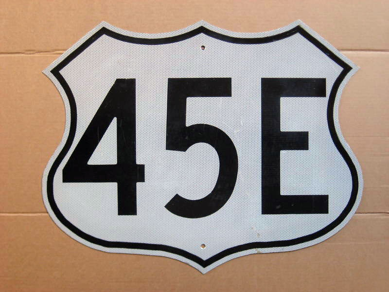 Tennessee U.S. Highway 45E sign.