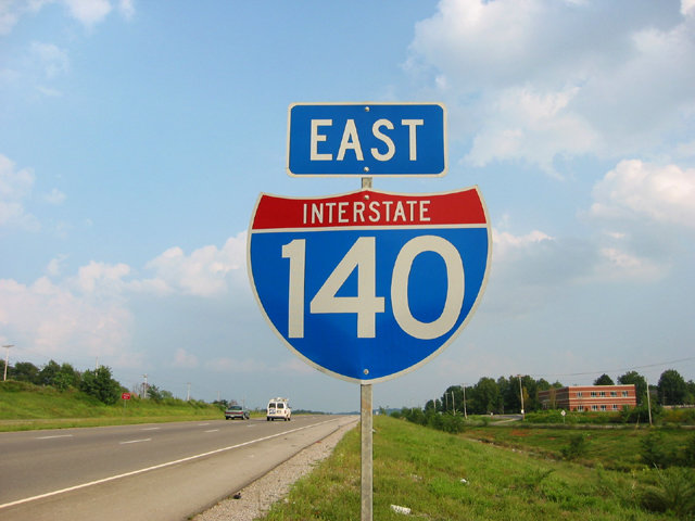 Tennessee Interstate 140 sign.