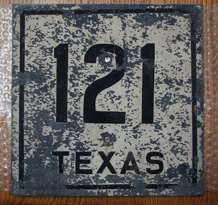 Texas state highway 121 sign.