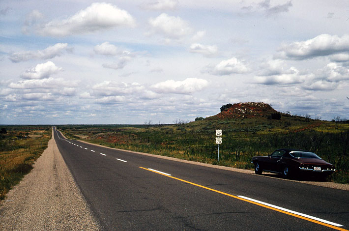 Texas - U.S. Highway 70 and U.S. Highway 62 sign.