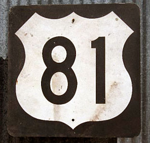 Texas U.S. Highway 81 sign.