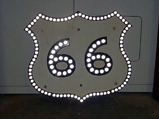 Texas U.S. Highway 66 sign.