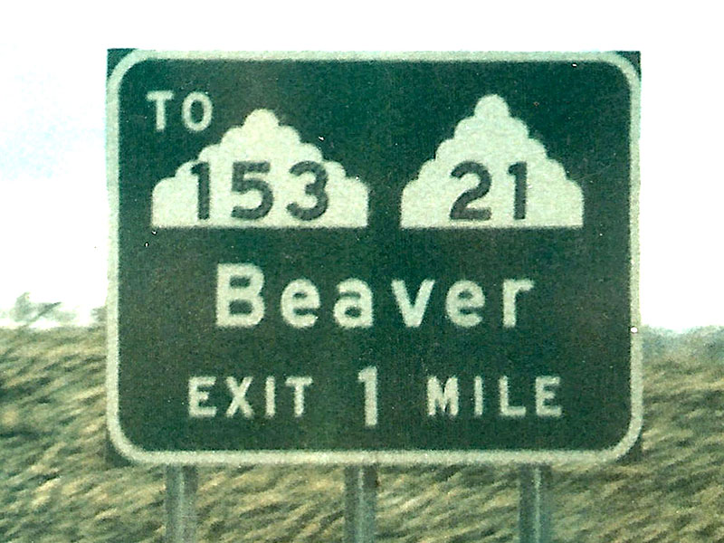 Utah - State Highway 153 and State Highway 21 sign.