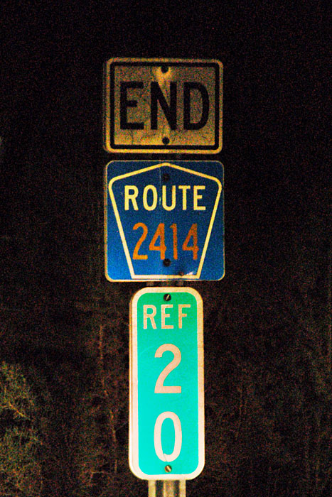 Utah county route 2414 sign.