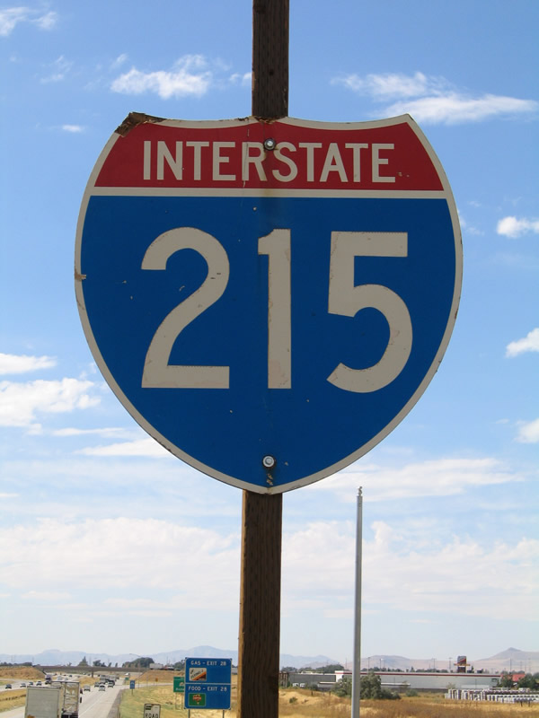 Utah Interstate 215 sign.