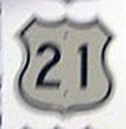 Virginia U.S. Highway 21 sign.