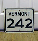 Vermont State Highway 242 sign.