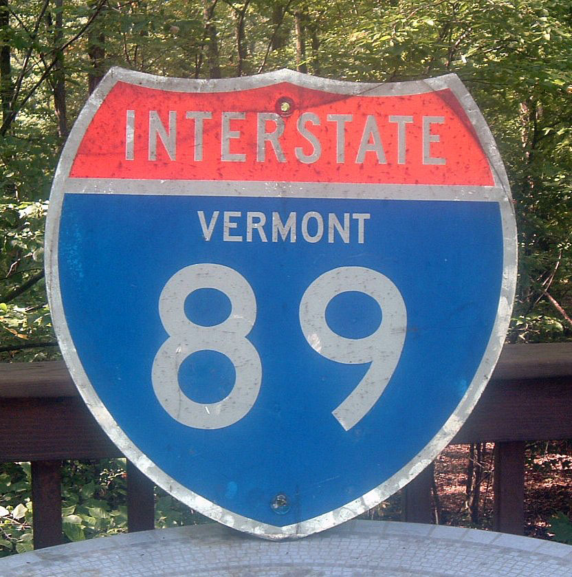 Vermont Interstate 89 sign.