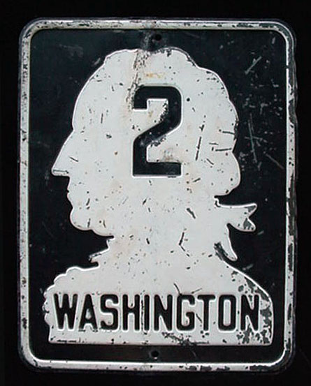 Washington State Highway 2 sign.