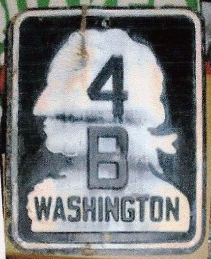 Washington State Highway 4B sign.