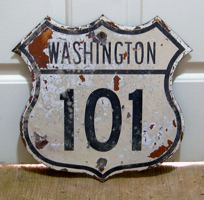 Washington U.S. Highway 101 sign.