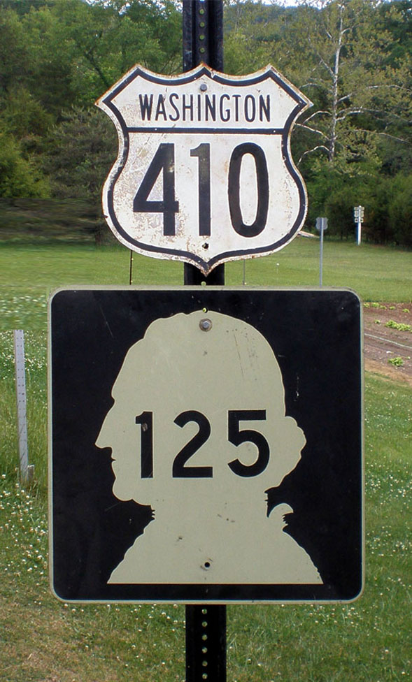 Washington - U.S. Highway 410 and State Highway 125 sign.