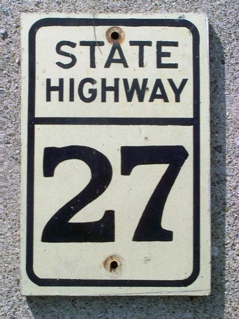 Wisconsin State Highway 27 sign.