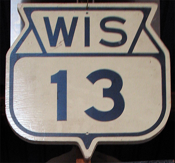 Wisconsin State Highway 13 sign.