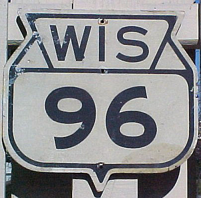 Wisconsin State Highway 96 sign.