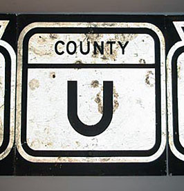 Wisconsin county route U sign.
