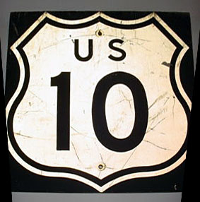 Wisconsin U.S. Highway 10 sign.