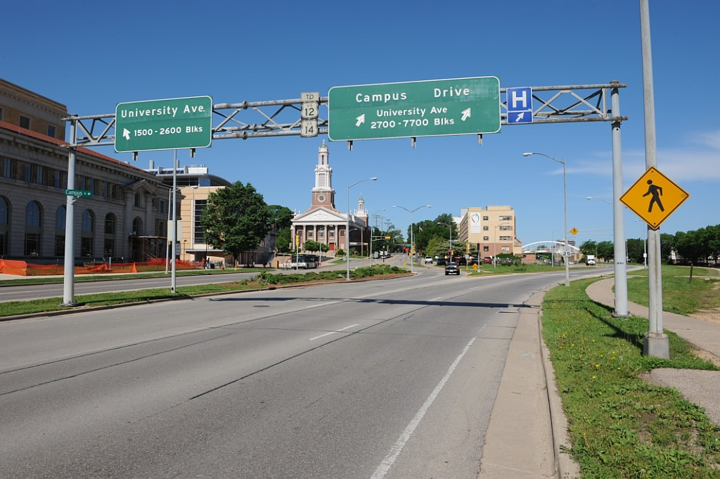 Wisconsin - U.S. Highway 12 and U.S. Highway 14 sign.