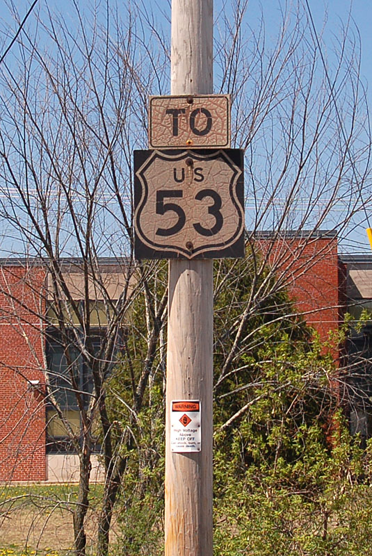 Wisconsin U.S. Highway 53 sign.