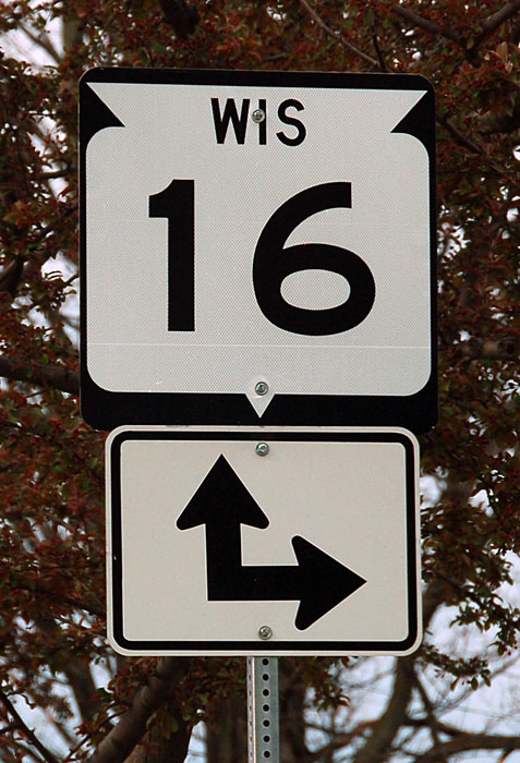 Wisconsin State Highway 16 sign.