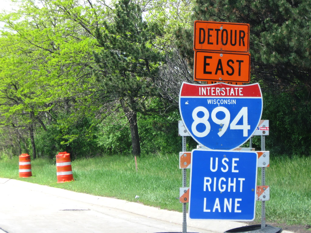 Wisconsin interstate 894 sign.