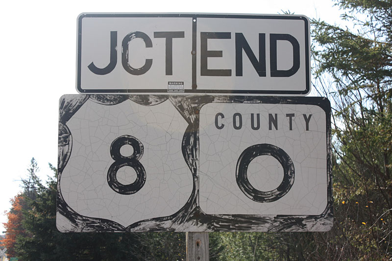 Wisconsin -  15 and U.S. Highway 8 sign.