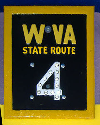 West Virginia State Highway 4 sign.