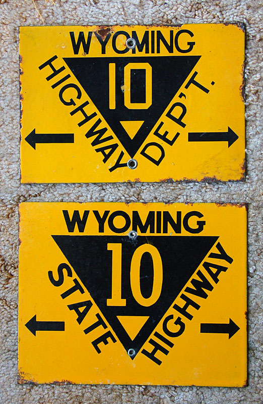 Wyoming State Highway 10 sign.