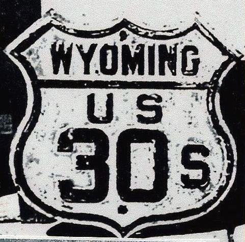 Wyoming U.S. Highway 30S sign.
