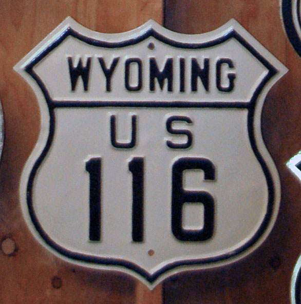 Wyoming U.S. Highway 116 sign.