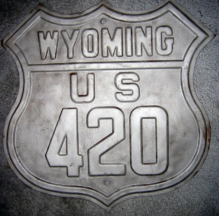 Wyoming U.S. Highway 420 sign.