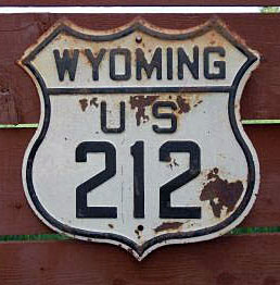 Wyoming U.S. Highway 212 sign.