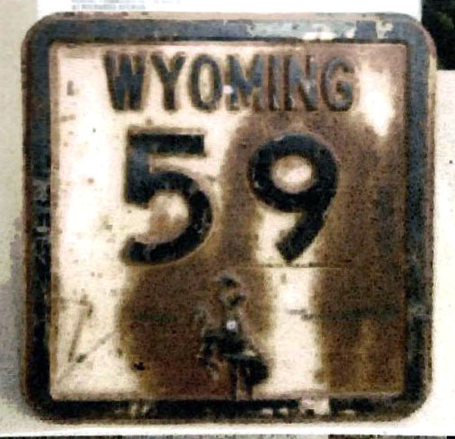 Wyoming State Highway 59 sign.