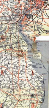 1951 Delaware Road Map